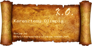 Keresztesy Olimpia névjegykártya